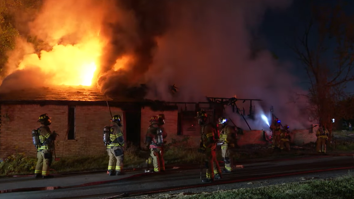 Houston firefighters worked for three hours to extinguish a blaze that broke out at a vacant church Thursday.