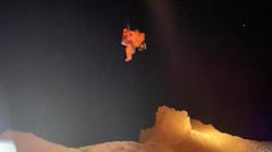 Interior, SD, firefighters called in a National Guard Black Hawk helicopter to help rescue a man who fell about 100 feet into a crevasse Saturday in the Badlands National Park Interior, SD, firefighters called in a National Guard Black Hawk helicopter to help rescue a man who fell about 100 feet into a crevasse Saturday in the Badlands National Park