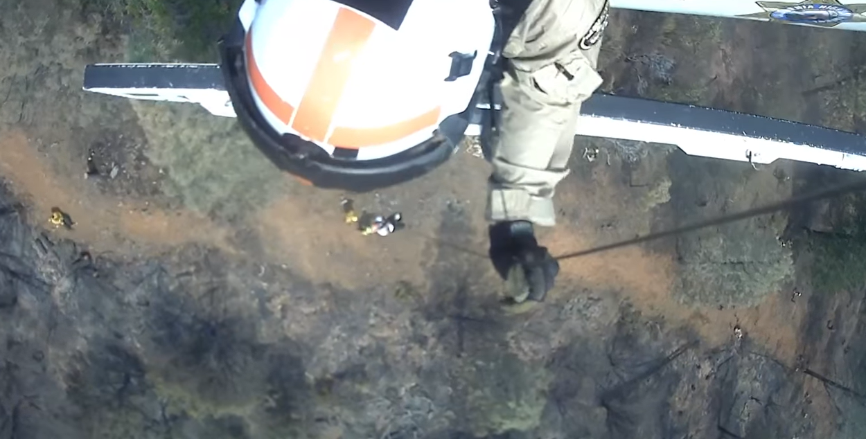 National Guard Firefighters Rescued (ca)