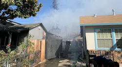 A San Jose, CA, firefighter and a civilian were injured during a two-alarm residential blaze Monday.