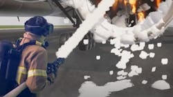 A look at what a firefighter experiences using FLAIM Systems' virtual reality trainer. A look at what a firefighter experiences using FLAIM Systems' virtual reality trainer.