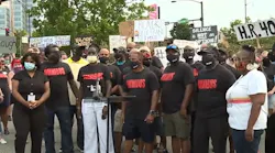 Omnibus, a group of current and former Black Winston-Salem, NC, firefighters, at an event discussing alleged racism in the department.