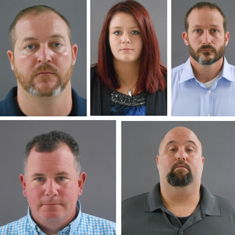 Christopher See (from top left), Caitlyn Staat, Christopher Miller, Lewis Fritter (bottom left) and Jacob Parker.