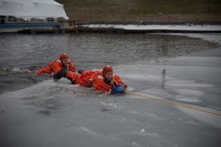 ICE Fishing Safety Jacket with Floatation for Ice Water Rescue