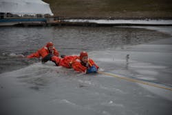Despite having an appearance of a concrete slab&mdash;and seemingly possessing the strength of the same&mdash;usually ice that&rsquo;s on a body of water is something quite less. Rescuers always must respond with proper PPE that&rsquo;s available to them.