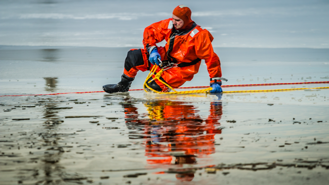 It’s a mistake to conclude that the ice is strong enough to support your weight as you make your way out to a victim because ice can be stronger at the shoreline.