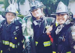 At approximately 15 percent of the workforce, the SFFD has the largest number of women firefighters of any urban fire department in the country. Pictured: Brie Mathews, Rachel Marcie and Cantrez Triplett. At approximately 15 percent of the workforce, the SFFD has the largest number of women firefighters of any urban fire department in the country. Pictured: Brie Mathews, Rachel Marcie and Cantrez Triplett.