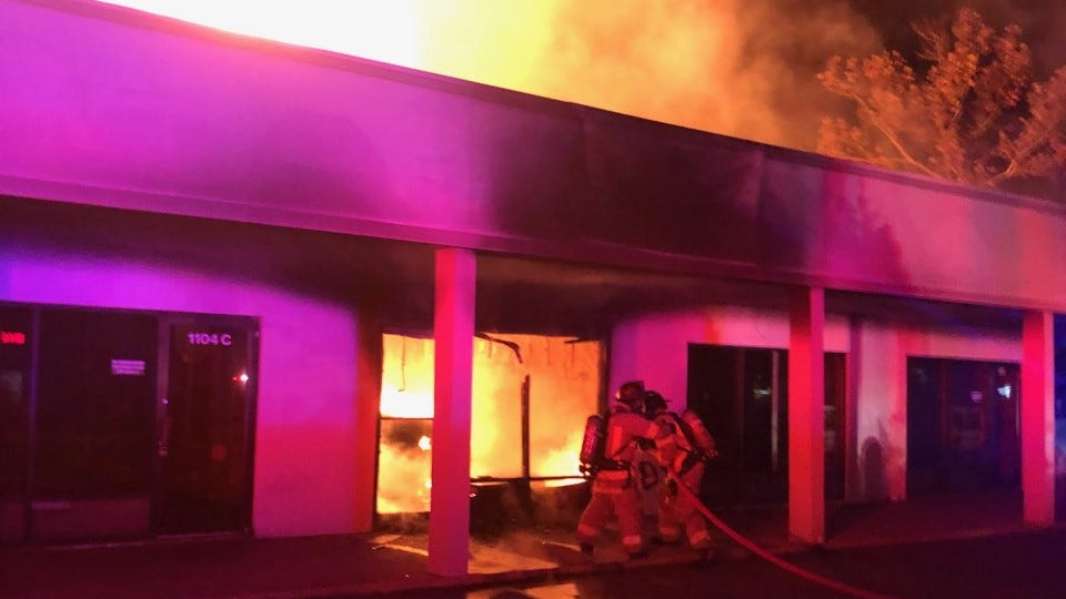 Firefighters from three fire departments responded to the Thanksgiving morning fire.
