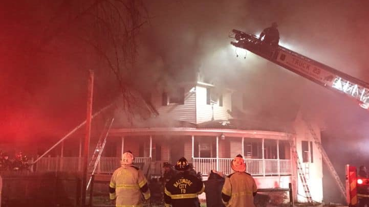 Baltimore City Firefighter Injured in Fall at 2-Alarm Blaze | Firehouse