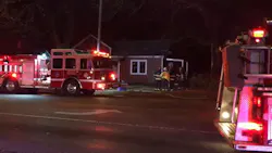 Belleville, IL, firefighters rescued an unconscious woman from a burning house Monday.