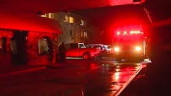 Boise, ID, firefighters rescued 11 people from the third-story balcony of a burning hotel early Thursday. Boise, ID, firefighters rescued 11 people from the third-story balcony of a burning hotel early Thursday.