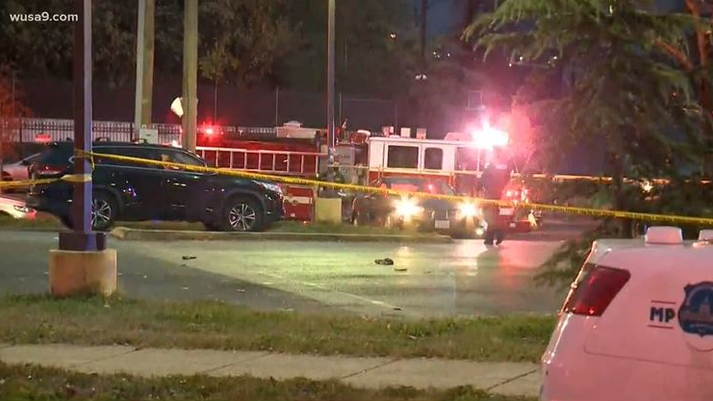 A D.C. firefighter was shot while treating a shooting victim Sunday afternoon.