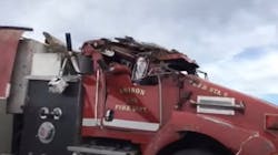 A Jamison, SC, firefighter was injured after an apparatus overturned into a ditch on the way to a call Thursday. A Jamison, SC, firefighter was injured after an apparatus overturned into a ditch on the way to a call Thursday.