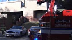 Overland Park, KS, firefighters forced their way inside a burning second-floor apartment Tuesday to rescue two unconscious boys, one who was rushed to the hospital in critical condition. Overland Park, KS, firefighters forced their way inside a burning second-floor apartment Tuesday to rescue two unconscious boys, one who was rushed to the hospital in critical condition.