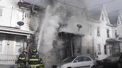 Pottsville, PA, firefighters contained a two-alarm blaze to a single home and kept flames spreading through the 12-house block Monday.
