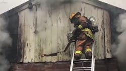 Three Prince George's County, MD, firefighters were injured battling a fatal house fire in Laurel on Monday. Three Prince George's County, MD, firefighters were injured battling a fatal house fire in Laurel on Monday.