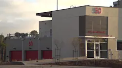 San Diego's new Station 50 is a three-story, 12,000 square-foot facility with three apparatus bays.