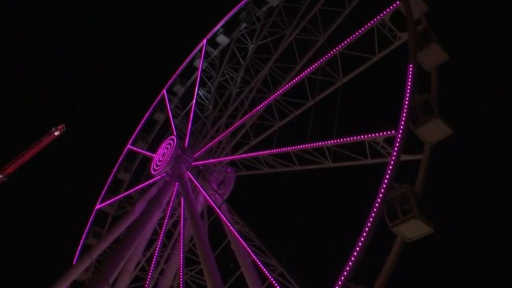 Firefighters rescued six passengers who were stranded for several hours more than 180 feet in the air when the SkyWheel ride at Pier Park in Panama City Beach, FL, stopped working following a power outage late Thursday.
