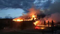 The Swanson Mill Fire burned through Okanogan County, WA, in 2019.
