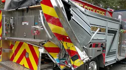 An SUV struck the rear of a Reece City, AL, Voluteer Fire and Rescue apparatus Sunday, and the collision killed a passenger in the SUV and injured three other civilians in the vehicle.