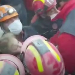Firefighters and rescue workers pull a 3-year-old girl from rubble Monday 65 hours after an earthquake hit Turkey's western coast . Firefighters and rescue workers pull a 3-year-old girl from rubble Monday 65 hours after an earthquake hit Turkey's western coast .
