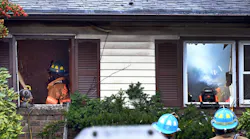 One firefighter was injured as they entered the burning home.