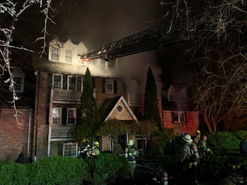 Firefighters from Anne Arundel, Calvert and Prince George's counties responded along with Annapolis crews to a house fire in Lothian.