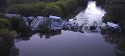A rural location of train derailments serves as an optimal reason for first responders’ use of a drone. If not for a drone, hours might have to be invested in determining the magnitude of the derailment, whether hazmat cars are involved and, if so, whether a spill or release occurred, among other factors. A rural location of train derailments serves as an optimal reason for first responders’ use of a drone. If not for a drone, hours might have to be invested in determining the magnitude of the derailment, whether hazmat cars are involved and, if so, whether a spill or release occurred, among other factors.