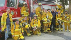 At 2:00 a.m. on Oct. 22, 2007, members of the Palomar Mountain Volunteer Fire Department, despite their heroic efforts up until that point, believed that the path of the Poomacha Fire would overrun cabins on the mountain, including those that were owned by some of the firefighters. Miraculously, when daybreak broke, the cabins remained, but the members still had to carry out structure-protection efforts as the morning winds picked up. They succeeded. At 2:00 a.m. on Oct. 22, 2007, members of the Palomar Mountain Volunteer Fire Department, despite their heroic efforts up until that point, believed that the path of the Poomacha Fire would overrun cabins on the mountain, including those that were owned by some of the firefighters. Miraculously, when daybreak broke, the cabins remained, but the members still had to carry out structure-protection efforts as the morning winds picked up. They succeeded.
