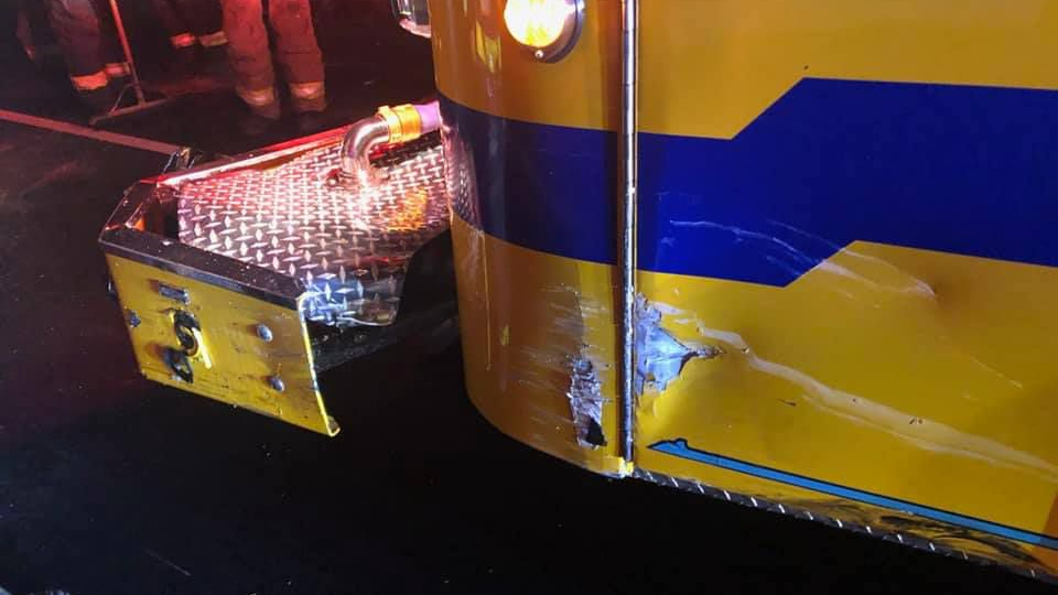 While at a crash scene on Dec. 11, 2020, along Route 22 East in Bethlehem, PA, a vehicle struck a Nancy Run Fire Company apparatus. Luckily no one was hurt and the damage was not extensive.