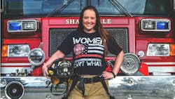 Shady Dale, OK, volunteer firefighter Amber Boatright.