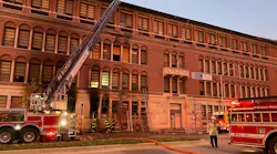 Two people were rescued by Baltimore City firefighters from a two-alarm fire that damaged part of the old Sojourner Douglass College building early Wednesday.
