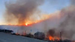 Two Forest Service firefighters were injured battling the Bond Fire in Orange County, CA, on Thursday. Two Forest Service firefighters were injured battling the Bond Fire in Orange County, CA, on Thursday.