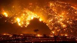 The Bond Fire was sparked by a structure fire that extended into nearby vegetation Thursday in Silverado, CA.