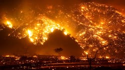 The Bond Fire was sparked by a structure fire that extended into nearby vegetation Thursday in Silverado, CA. The Bond Fire was sparked by a structure fire that extended into nearby vegetation Thursday in Silverado, CA.