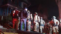 Three Buffalo, NY, firefighters were among six people injured during a two-alarm residential fire Saturday. Three Buffalo, NY, firefighters were among six people injured during a two-alarm residential fire Saturday.