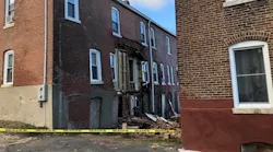 Holyoke, MA, firefighters and police evacuated four units in an apartment building Sunday as the rear wall collapsed.