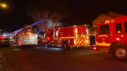 Five CAL FIRE/Riverside County firefighters and two civilians were injured during a residential fire in Indio early Tuesday. Five CAL FIRE/Riverside County firefighters and two civilians were injured during a residential fire in Indio early Tuesday.