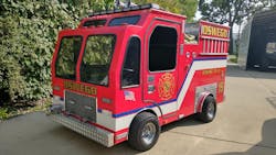 Mike Kalman, owner of Kalman&apos;s Kustoms in Aurora, IL, built a fully working mini-fire apparatus and is selling the vehicle for $27,000.