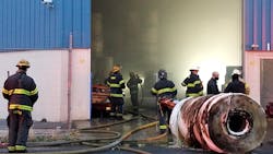 Philadelphia firefighters battled four major fires over 12 hours Thursday and Friday. Philadelphia firefighters battled four major fires over 12 hours Thursday and Friday.