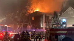 Two FDNY firefighters were injured during a massive fire at a three-story house in Queens that killed three people early Saturday.