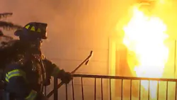 Dozens of firefighters from multiple departments battled a three-alarm fire at a Skyway, WA, early Wednesday. Dozens of firefighters from multiple departments battled a three-alarm fire at a Skyway, WA, early Wednesday.