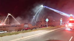 South Bend, IN, firefighters battled a large commercial fire Friday. South Bend, IN, firefighters battled a large commercial fire Friday.