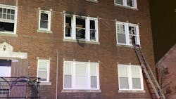St. Louis firefighters rescued a toddler and an infant from a burning apartment building early Wednesday.