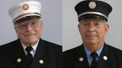 Chief Emeritus Lee Witman, left, and firefighter Edward Hine with Colonial Park Fire Company #1.