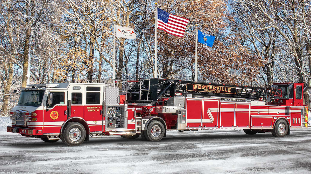Delivery Westerville, OH, Tiller Aerial Firehouse
