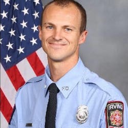 Irving, TX, firefighter Aaron Donohue. Irving, TX, firefighter Aaron Donohue.