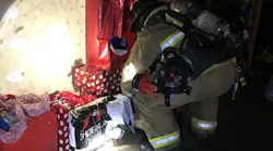 Modesto, CA, firefighters were able to salvage Christmas gifts from a two-alarm fire Sunday.