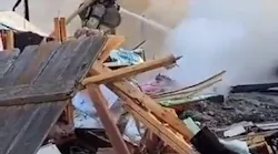 Omaha, NE, firefighters responded to a massive house explosion that leveled a house Tuesday, killing at least one person and critically injuring two others.
