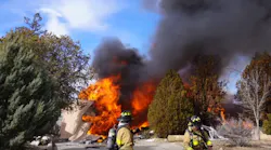 Albuquerque, NM, battled a fire that erupted following a natural gas explosion at a vacant house Monday.